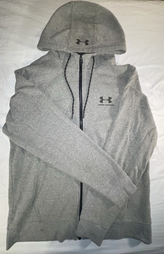 Under Armour Felpa con cappuccio e zip intera manica lunga ampia, L, Large - Foto 1 di 14