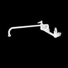 T&S Brass B-0230-CC-CR 8" Wall Mount Workboard Mixing Faucet w/ 18" Swing Spout