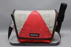 FREITAG F12 DRAGNET Red/Gray Recycled truck tarps MESSENGER CLASSIC Size Large