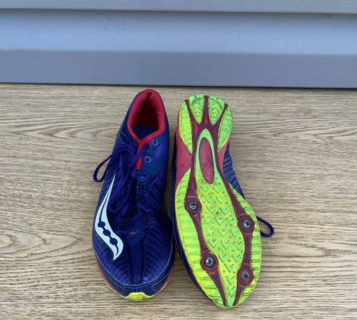 Bracing Silent Hunter Purple Track Shoes has Spikes size 9 Cross Country - Picture 5 of 9