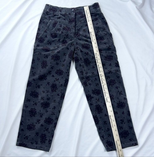 Anthropologie Cordhose Damen XS (27x23) grau Blumen Kalea Crop Cottagecore - Bild 5 von 14