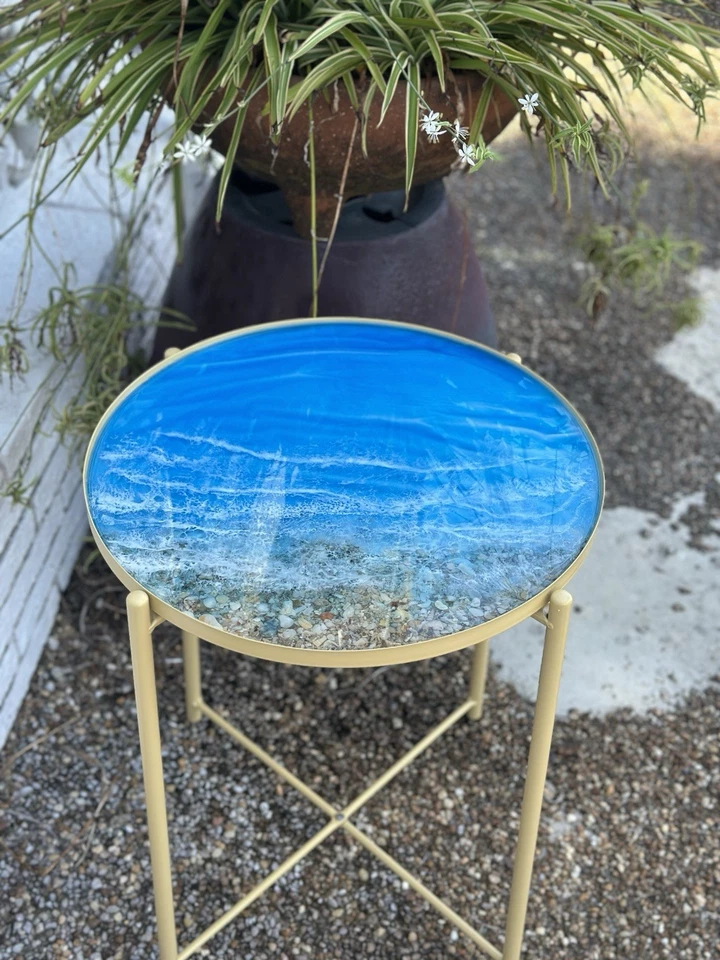 Mesa de resina epoxi en estilo náutico Foto 3 de 4