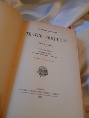 F. Schiller Teatro Completo U.T.E.T. 1927 5 volumi Edizione definitiva - Foto 6 di 8