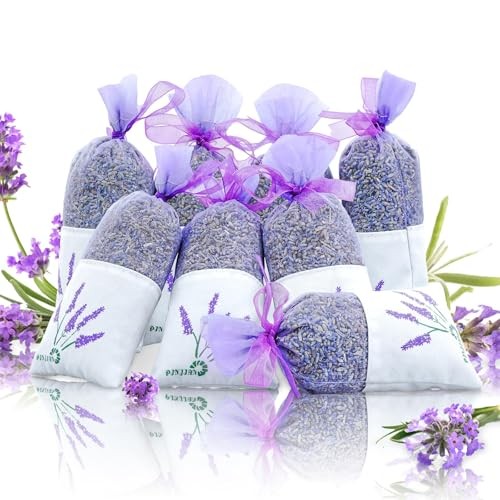 8 Packs Lavender Sachet Bags for Drawers and Closets, Long-Lasting Lavender  - Picture 6 of 8
