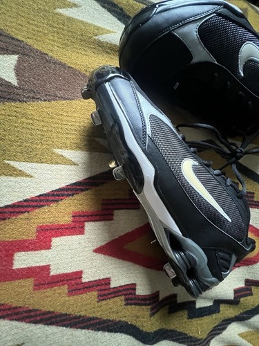 Nike Zoom Shox Baseball Shoes w/Cleats Black/White Size 13.5 RARE 317029-011 - Picture 5 of 10