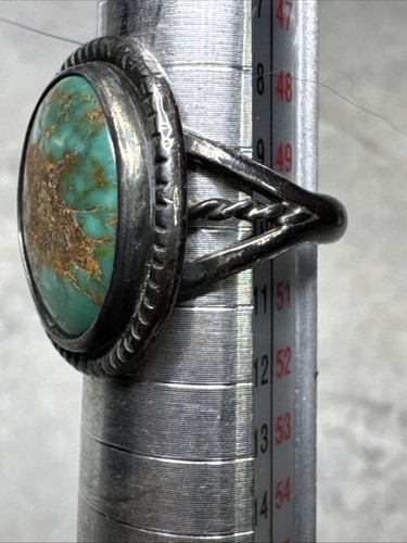 Jw1 Size 5.5 Vintage Native American Kings Manassa turquoise ring - Bild 5 von 20