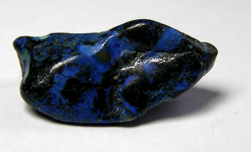 V. SMALL NATURAL AZURITE & MALACHITE TUMBLESTONE - 2.5 x 1.3 cms 4.32 gms #C - Picture 2 of 4
