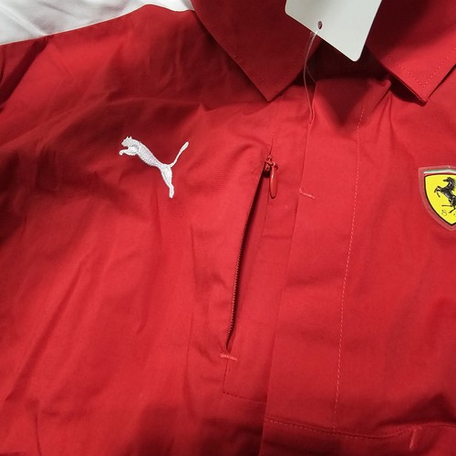 Puma x Ferrari F1 Team Corse Clienti Racing Red Button Up Shirt Italy XL Neu mit Etikett - Bild 4 von 15