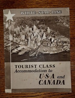 White Star Line Olympic im Tourist Cl Prospekt um 1933 Kino gezeigt!