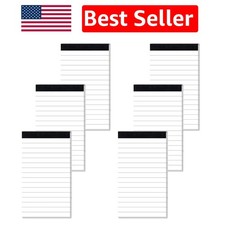 6 Pack Memo Pads - 3 x 5 Inch College Ruled Notebooks for Effortless Note-Taking
