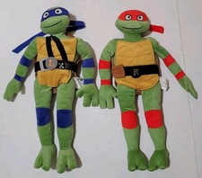 TMNT Leonardo Raphael Plush 24" Tall Teenage Mutant Ninja Turtles Stuffed Plush