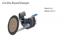 Arzel Zoning Technology INSRT-6  6” Round Inserta Damper