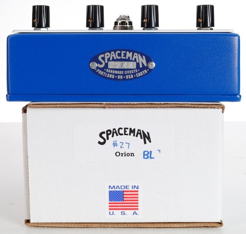 Spaceman Orion Analog Spring Reverb Guitar Effect Pedal #27/44 in Blue - Picture 2 of 4