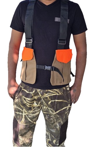 Upland Hunting strap vest Waxed water proof canvas Camping Tactical Outdoor - Picture 1 of 7