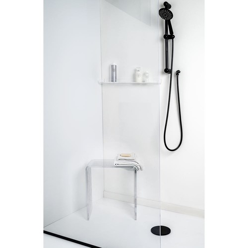 iPLEX Design - Clio Sgabello Plisse' in plexiglass 41x22x46h cm - Foto 5 di 5