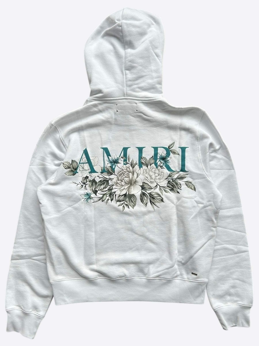 Amiri White Floral Logo Hoodie | eBay