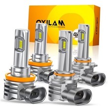 H11 9005 Light Bulbs Combo, 320000lm 800 Brighter 6500K Cool White H11 9005