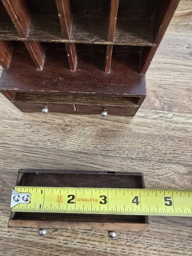 Vintage Miniature Wood Dollhouse Curio Bookcase Display Cabinet - Picture 12 of 19