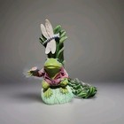 Vtg 1998 Frog Holding Coffee Cup in Pajamas Photo Stand 90s Figurine Decor