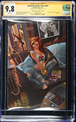 Amazing Spider-Man #601 VIRGIN CGC SS 9.8 signed J.Scott Campbell TURKISH NM/MT