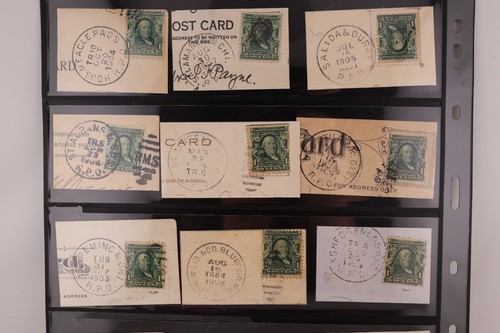FRANCOBOLLI USA AFFRANCATURA 1C RPO CANCELLAZIONI SU PEZZI 1904-1908 LOTTO DI 30 - Foto 6 di 7