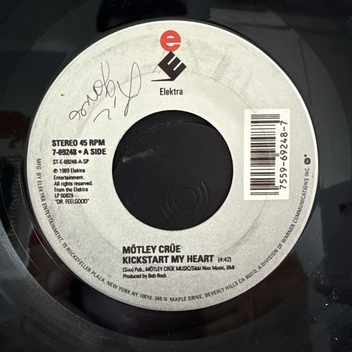 Motley Crue 45 Kickstart My Heart/She Goes Down 1989 ELEKTRA EX - Picture 2 of 3