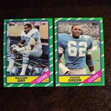 1986 Topps - #251 William Gay & #250 Curtis Green - Detroit Lions