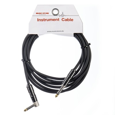 MUSIC STORE Instrumentenkabel Mute Plug 3m Schwarz Vergoldete Kontakte