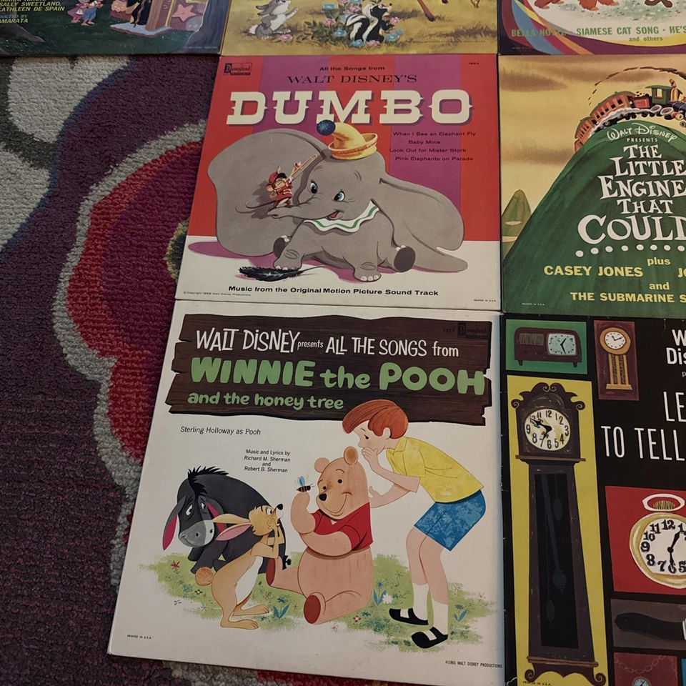 Minty Walt Disney's Vinyl Lot 14 Vintage Disneyland LP Records Storybooks 1960's Foto 4 de 4