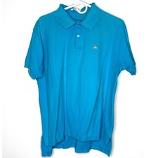 Brooks Brothers Polo Shirt Blue XL Men's Golden Fleece USA Made 100% Cotton