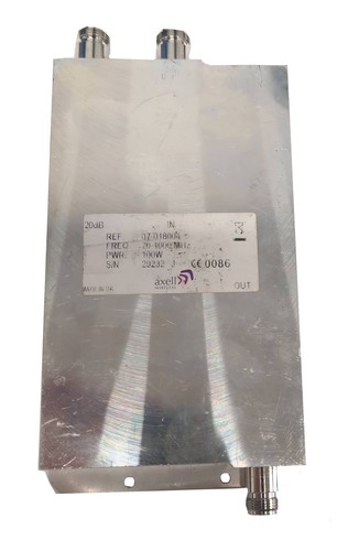 Axell Wireless 07-018004 RF Directional Coupler -20dB 70-1000MHz N Type 100W