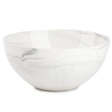 Stoneware Bowl Microwave Dishwasher Oven Safe Grey Marble Kitchen Utility 428F