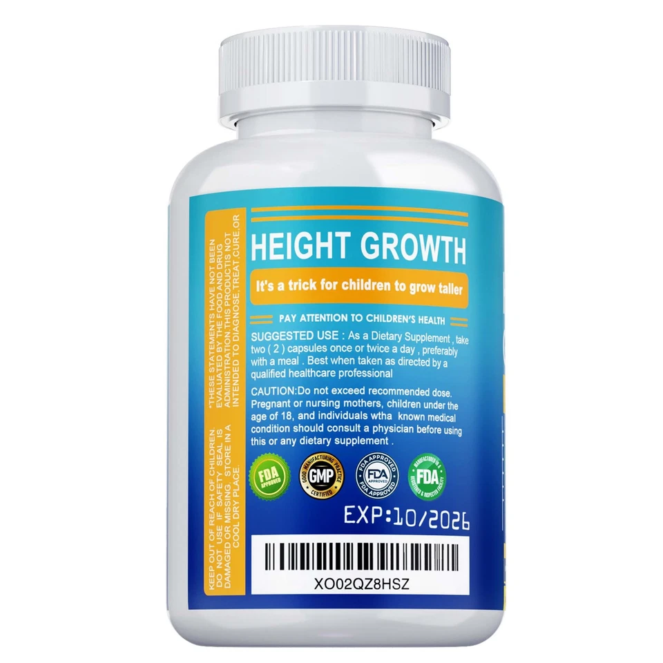 Height Growth Maximizer -Calcium, Vitamin D3 -Height Growth, Joint & Bone Health - Image 2 of 4