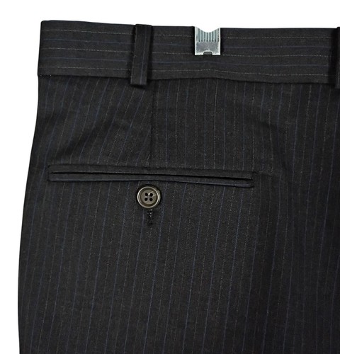 Traje Chaps Ralph Lauren Gris Carbón Azul Rayas Lana Cachemira 46R 38X32 - Imagen 11 de 15