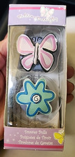 Set of 2 Butterfly Flower Novelty Drawer/Chest/Cabinet Knobs/Pulls Nursery NEW