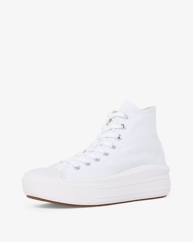 Converse Women's Chuck Taylor All Star Move Hi Sizes 5-10 White/Ivory 568498C - Picture 2 of 5