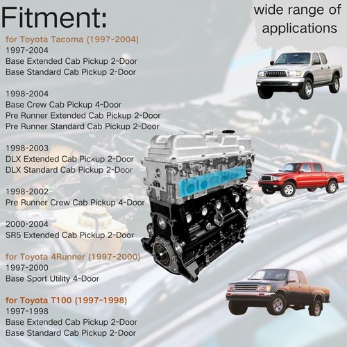 3RZ-FE Long Block Engine Assembly 4 & 8 Port Intake for 94-04 Toyota 4runner 2.7 - Picture 2 of 14