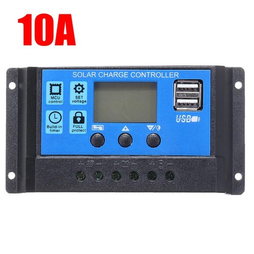 10-100A LCD Solar Panel Battery Regulator Charge Controller 12/24V Dual USB Tool - Picture 9 of 16