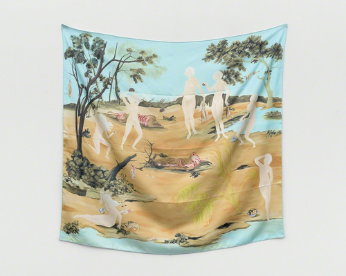 Sanam Khatibi Seidentuch Wild Mink Limited Edition Art Goods - Bild 1 von 3