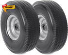2-Pack 10-Inch Solid Wheel Replacement 4.10/3.50-4 Flat Free Tire and Wheel w...