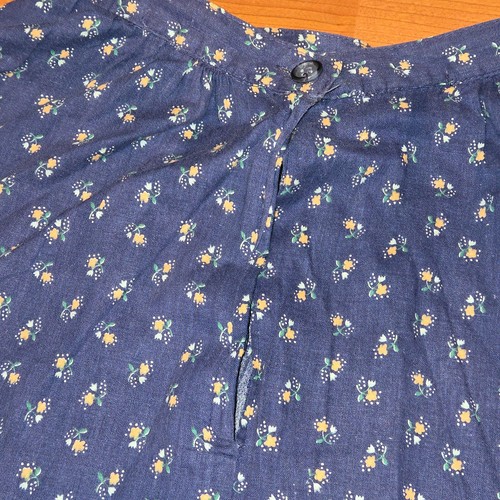 VTG GUNNE SAX STYLE PRAIRIE BLUE FLOWERS RUFFLE BOHO COTTAGE SKIRT SIZE 11-12 - Picture 10 of 13
