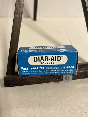 VTG Box NEW Diar-Aid  Tablets NOS Expired For Display Only Plastic Bottle B-4 - Picture 9 of 12