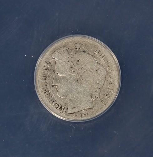 1851-A France 20 Cent Silver Coin ANACS VG 8 - Picture 3 of 4