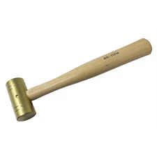 K Tool International Brass Hammer 16 oz. with Wooden Hickory Handle