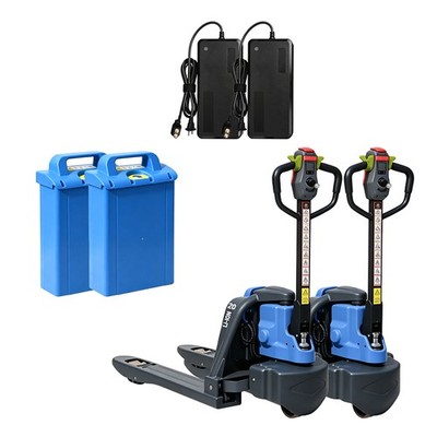 2 Units! 4400lb Full Electric Pallet Jack Truck 48V Li-ion US Free Ship 48x27''