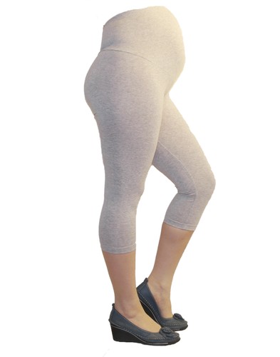 Maternity Trousers Capri 3/4 Leggings Maternity Leggings Opaque Cotton - - Picture 7 of 8