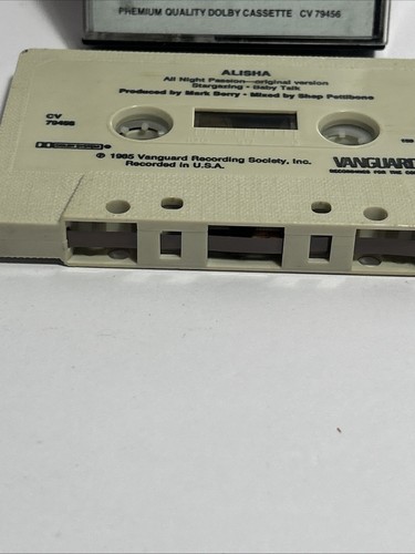 Alisha (Vanguard Records cassette tape 1985) All Night Passion - CV 79456 DANCE - Foto 4 di 8