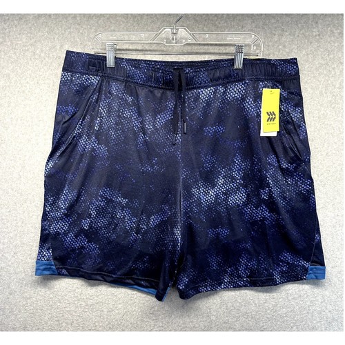 All in Motion Herren Sportshorts Extra Large blau feuchtigkeitsableitend trocken neu mit Etikett
