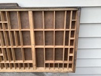 Antique Vintage Wooden Printers Drawer Hamilton Letterpress Shadow Box J10 5