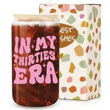 30th Birthday Gifts for Women,30th Birthday Gifts for Her Glass Cup In 30th cup